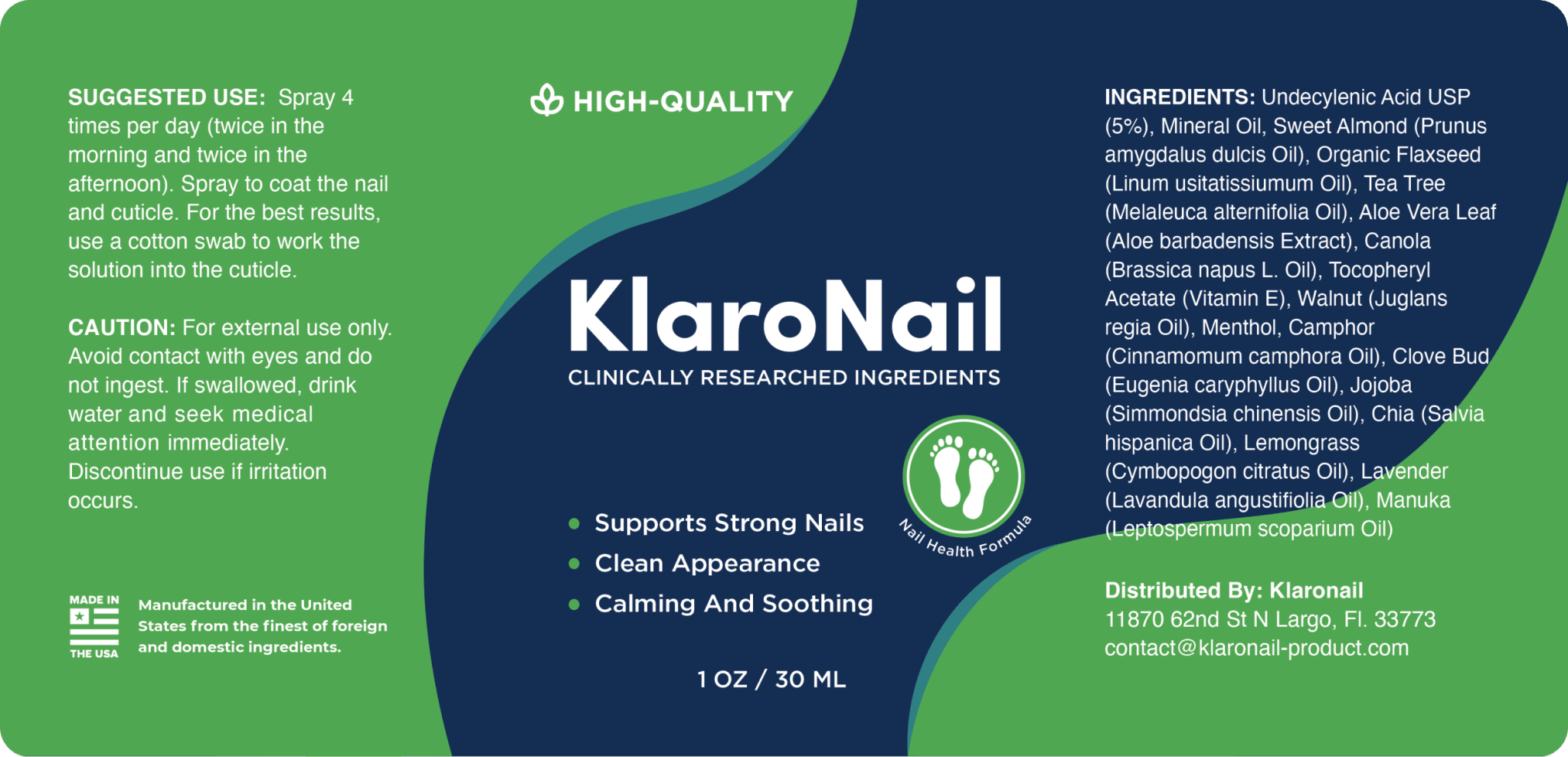 klaronail label